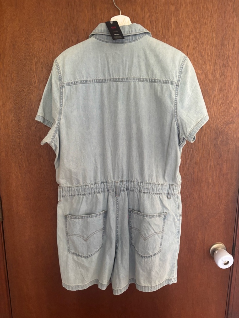Levi's Light Blue Denim Short-Sleeve Romper - Picture 4 of 5